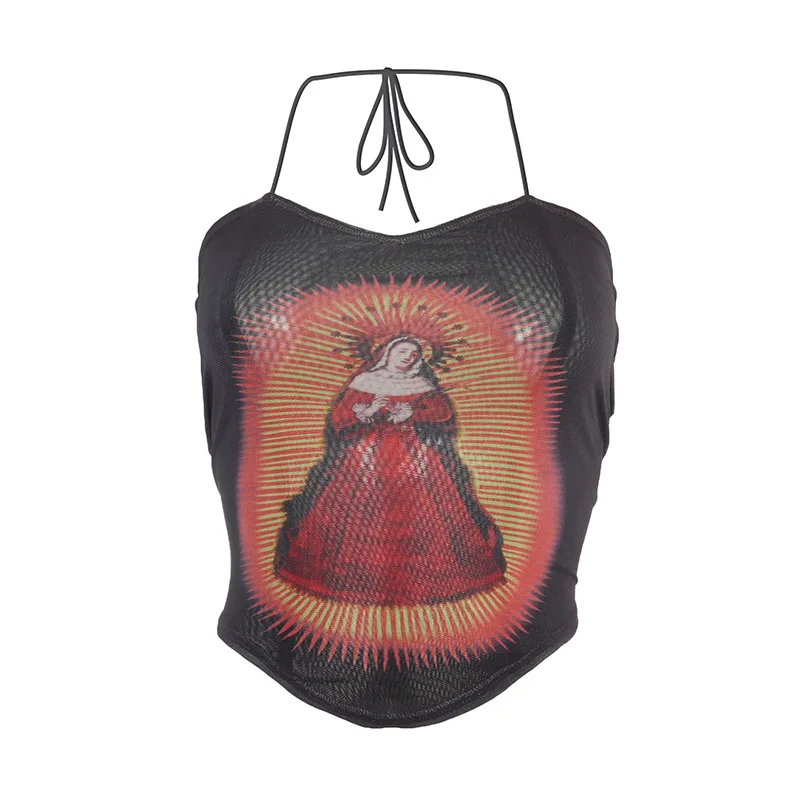 Sexy Y2K Halter Tops Women Print Casual Backless Summer Clothes Clubwear 2021 Bodycon Blouse
Sexy Y2K Halter Tops Women Print Casual Backless Summer Clothes Clubwear 2021 Bodycon Blouse