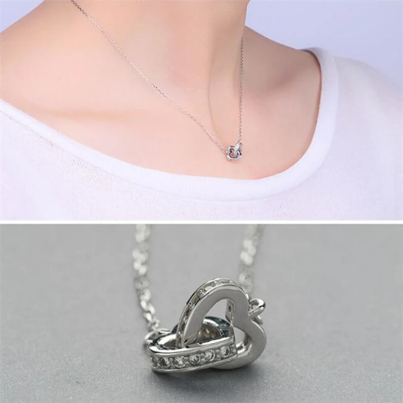 Season Gate 925 Sterling Silver Chain Love Heart to Heart Gift Necklace for women SN016
Season Gate 925 Sterling Silver Chain Love Heart to Heart Gift Necklace for women SN016