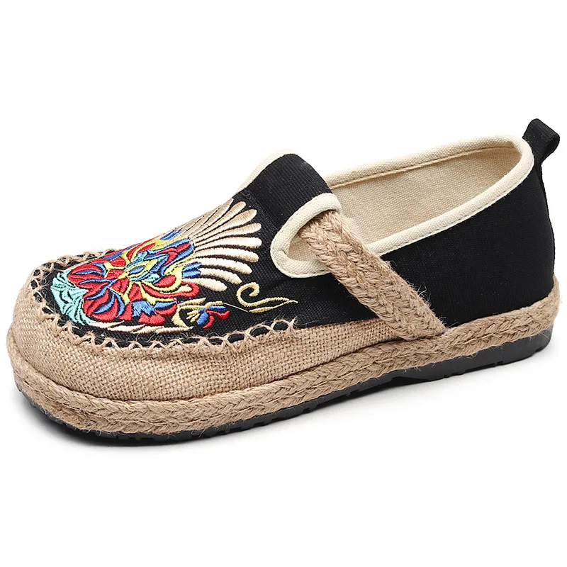 Women Casual Linen Embroidery Mules Flat Slippers Retro Vegan Summer Ladies Canvas Comfortable Espadrille Shoes
Women Casual Linen Embroidery Mules Flat Slippers Retro Vegan Summer Ladies Canvas Comfortable Espadrille Shoes
