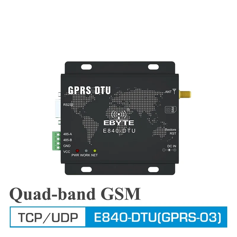 E840-DTU(GPRS-03) GPRS модуль приемопередатчика RS232 RS485 GSM беспроводной передатчик четырехдиапазонный 850/900/1800/1900MHz модуль приемника
E840-DTU(GPRS-03) GPRS модуль приемопередатчика RS232 RS485 GSM беспроводной передатчик четырехдиапазонный 850/900/1800/1900MHz модуль приемника