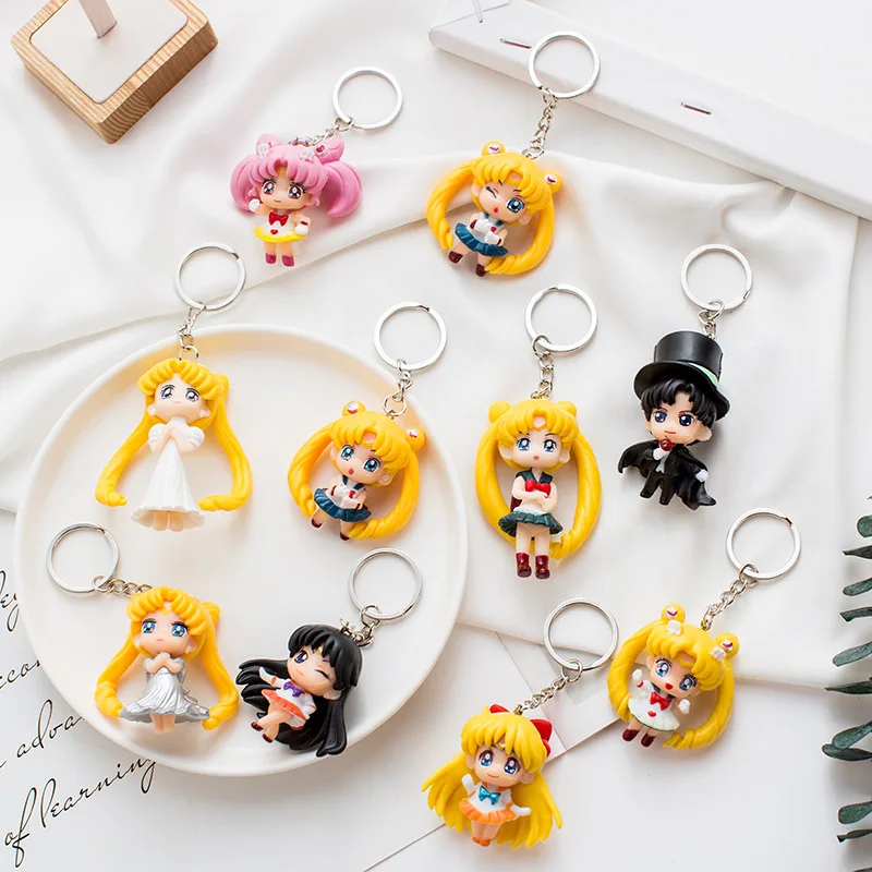 10 Styles Cute Cartoon Janpanese Anime Sailor Moon Keychain Key Ring Luna Cat Figure Car Key Chain Pendant
10 Styles Cute Cartoon Janpanese Anime Sailor Moon Keychain Key Ring Luna Cat Figure Car Key Chain Pendant