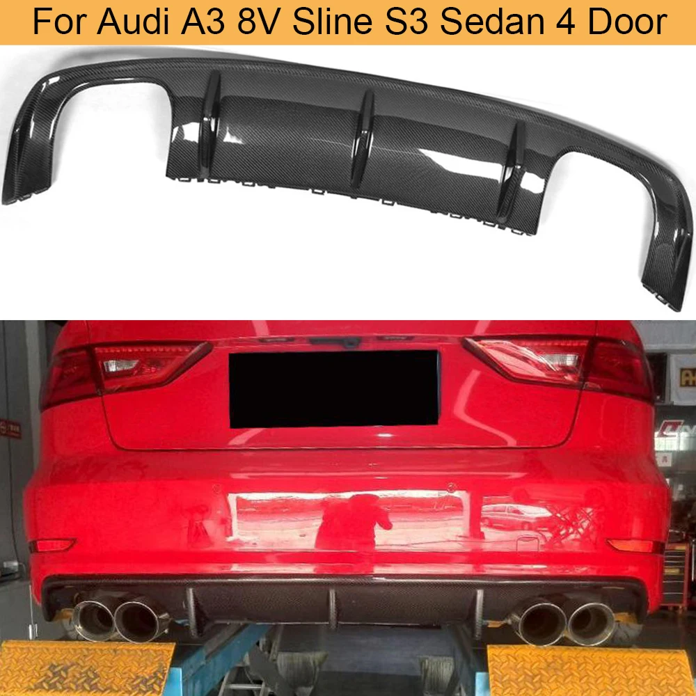 Carbon Fiber Car Rear Bumper Diffuser Lip Spoiler For Audi A3 8V Sline S3 Sedan 4 Door 2013 - 2016 Not A3 Standard Rear Diffuser
Carbon Fiber Car Rear Bumper Diffuser Lip Spoiler For Audi A3 8V Sline S3 Sedan 4 Door 2013 - 2016 Not A3 Standard Rear Diffuser