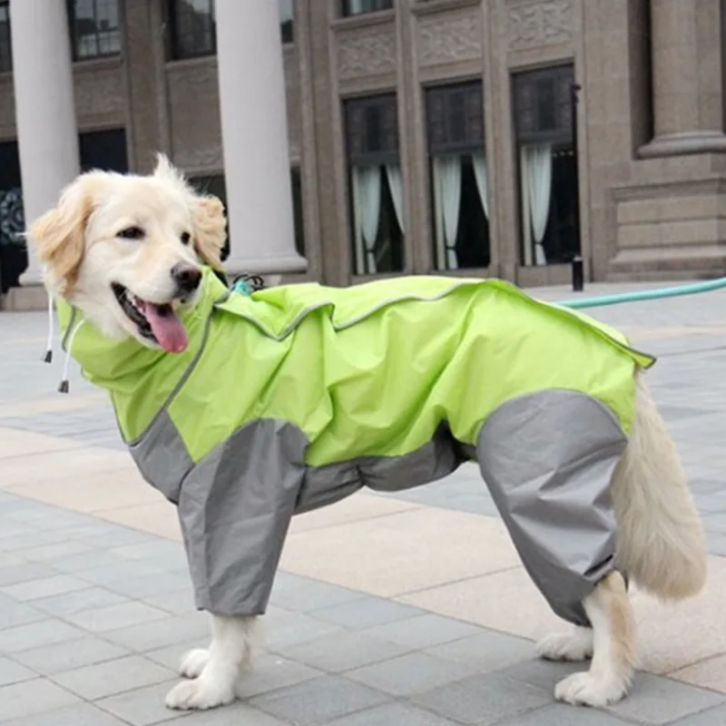 Pet raincoat in the large dog golden hair Samo Alaska waterproof four-foot raincoat dog hooded raincoat
Pet raincoat in the large dog golden hair Samo Alaska waterproof four-foot raincoat dog hooded raincoat