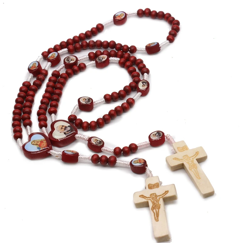 Wooden Holy Jesus Bead Necklaces Cross Pendant Christianity Catholicism Virgin Mary God Father Prayer Jewelry Exorcism Amulet
Wooden Holy Jesus Bead Necklaces Cross Pendant Christianity Catholicism Virgin Mary God Father Prayer Jewelry Exorcism Amulet