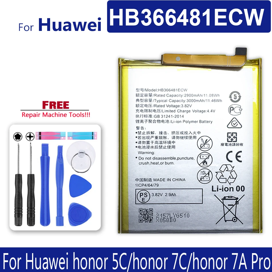 Аккумулятор HB366481ECW для телефона Huawei Honor 5C/Honor 7C/Honor 7A Pro /honor5C honor7C honor7A мобильный телефон
Аккумулятор HB366481ECW для телефона Huawei Honor 5C/Honor 7C/Honor 7A Pro /honor5C honor7C honor7A мобильный телефон