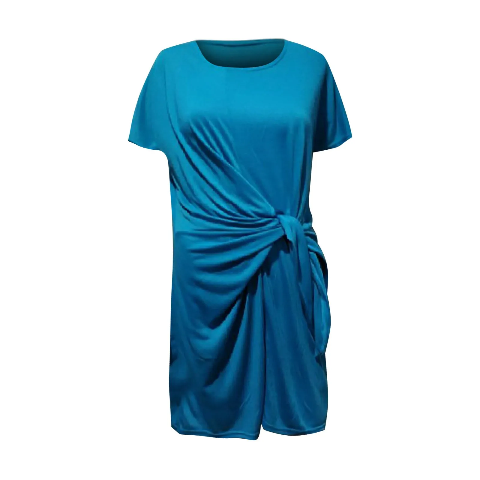 Summer Dress Women Casual Fashion Solid Color Round Neck Dress Ladies Tie Short Sleeve Dress roupas femininas vestido de mujer
Summer Dress Women Casual Fashion Solid Color Round Neck Dress Ladies Tie Short Sleeve Dress roupas femininas vestido de mujer