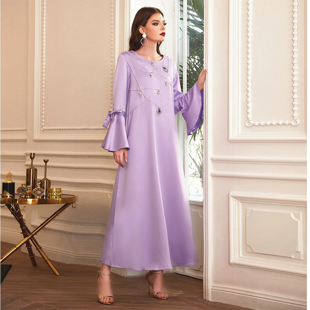 Malay Moroccan Elegant Long Dress Muslim Women Flare Sleeve Abaya Arab Beaading Diamonds Party Evening Kaftan Dubai Ramadan New
Malay Moroccan Elegant Long Dress Muslim Women Flare Sleeve Abaya Arab Beaading Diamonds Party Evening Kaftan Dubai Ramadan New