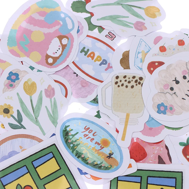 46Pcs Creative Cartoon Cute Decoration DIY Sealing Sticker Cake Fruit Puppy Self-adhesive Sticker Manual Account Scrapbooking 
46Pcs Creative Cartoon Cute Decoration DIY Sealing Sticker Cake Fruit Puppy Self-adhesive Sticker Manual Account Scrapbooking