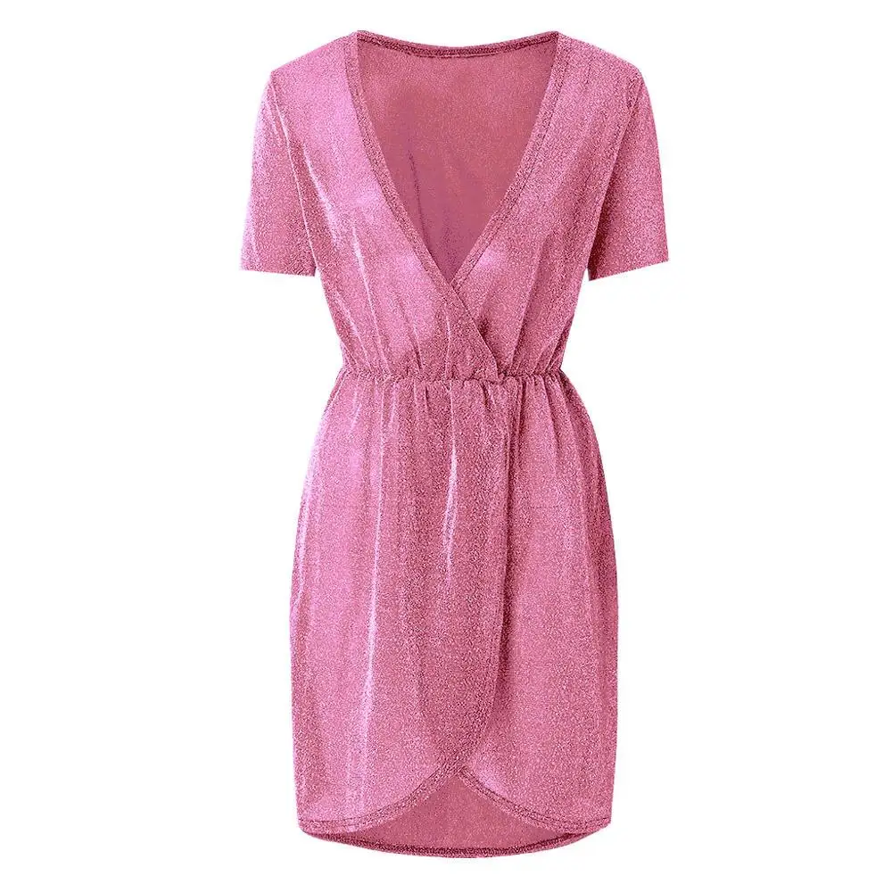 V-neck Irregular Sequined Nightclub Short Sleeve Dress The Latest Fashion of 2020
V-neck Irregular Sequined Nightclub Short Sleeve Dress The Latest Fashion of 2020