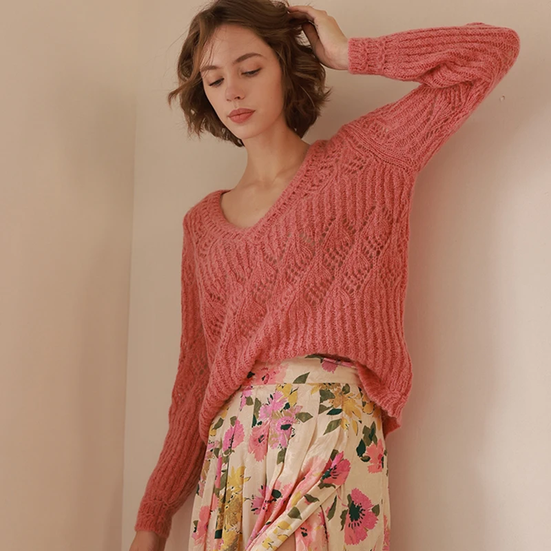 Georgia Mohair Jumper Woman Long Puff Sleeve Deep V Neck Chic Knitted Sweater Ladies Autumn Winter Elegant Vintage Pullover 2022
Georgia Mohair Jumper Woman Long Puff Sleeve Deep V Neck Chic Knitted Sweater Ladies Autumn Winter Elegant Vintage Pullover 2022