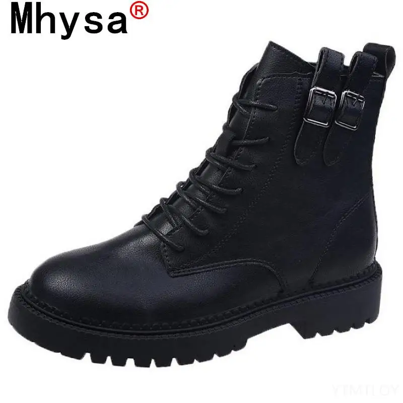 Motorcycle Boots Women 's Ankle Boots PU Leather Buckle Lace Up Boots Thick Sole Waterproof Boots Female Booties Botas De Mujer
Motorcycle Boots Women 's Ankle Boots PU Leather Buckle Lace Up Boots Thick Sole Waterproof Boots Female Booties Botas De Mujer