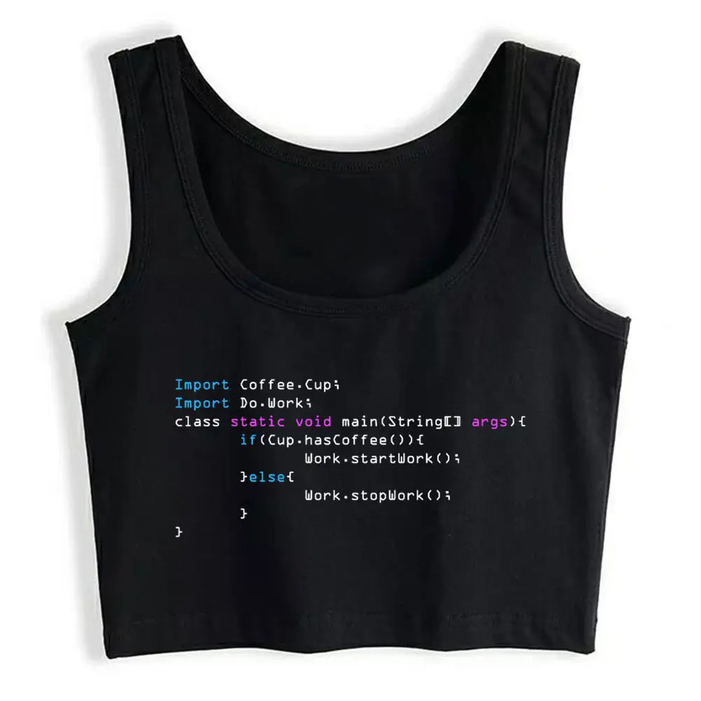 Boho Crop Top C Programmer Summer White Custom Sexy Streetwear Womens Tops blusas mujer de moda 2021 verano Gym Tank Top Women 
Boho Crop Top C Programmer Summer White Custom Sexy Streetwear Womens Tops blusas mujer de moda 2021 verano Gym Tank Top Women