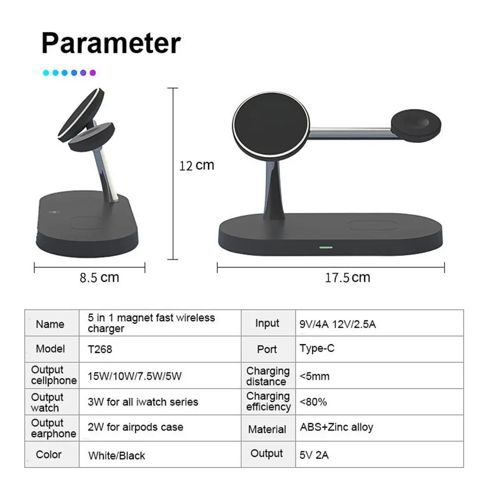 Magnetic Wireless Charger Three-in-one Multi-function 15W Fast Charge For Iphone2 Watch Headset Charging
Magnetic Wireless Charger Three-in-one Multi-function 15W Fast Charge For Iphone2 Watch Headset Charging