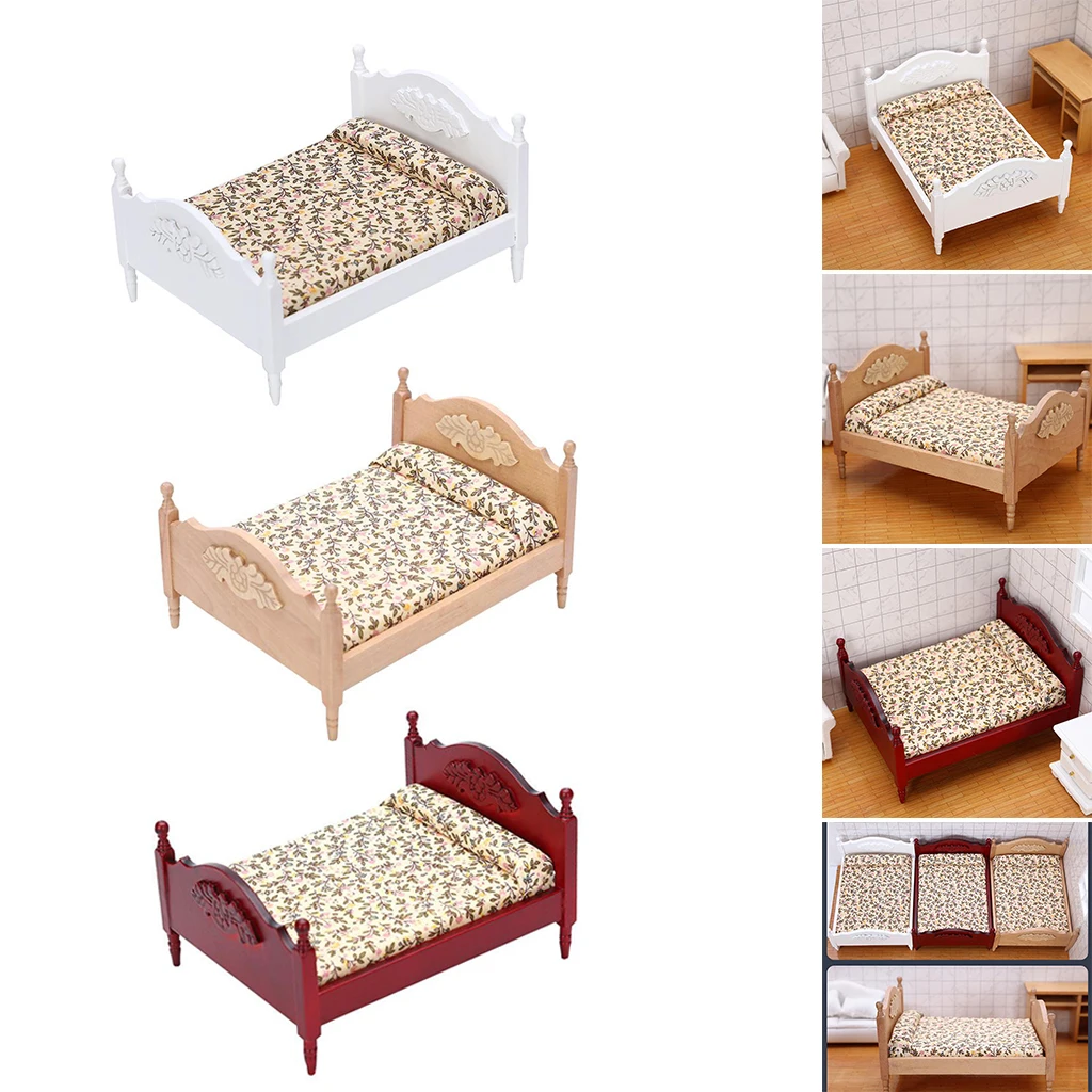 Handmade Miniature Wooden Upholstered Double Bed Home Bedroom Accessory Furniture Set 1:12 Scale Doll House Ornaments
Handmade Miniature Wooden Upholstered Double Bed Home Bedroom Accessory Furniture Set 1:12 Scale Doll House Ornaments