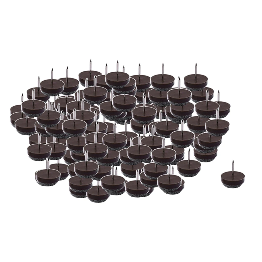 Brown Felt Pads for Furniture - Round Nail On Pads Sliders for Chair Legs Feet - Floor Gliders to Protect Hardwood Flooring
Brown Felt Pads for Furniture - Round Nail On Pads Sliders for Chair Legs Feet - Floor Gliders to Protect Hardwood Flooring