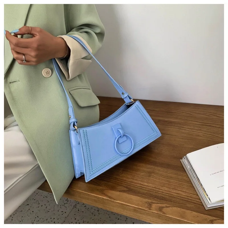2021 Summer Women's PU Car Stitching Baguette Bag Korean Fashion All Match One-shoulder Underarm Diagonal Small Square Bag
2021 Summer Women's PU Car Stitching Baguette Bag Korean Fashion All Match One-shoulder Underarm Diagonal Small Square Bag