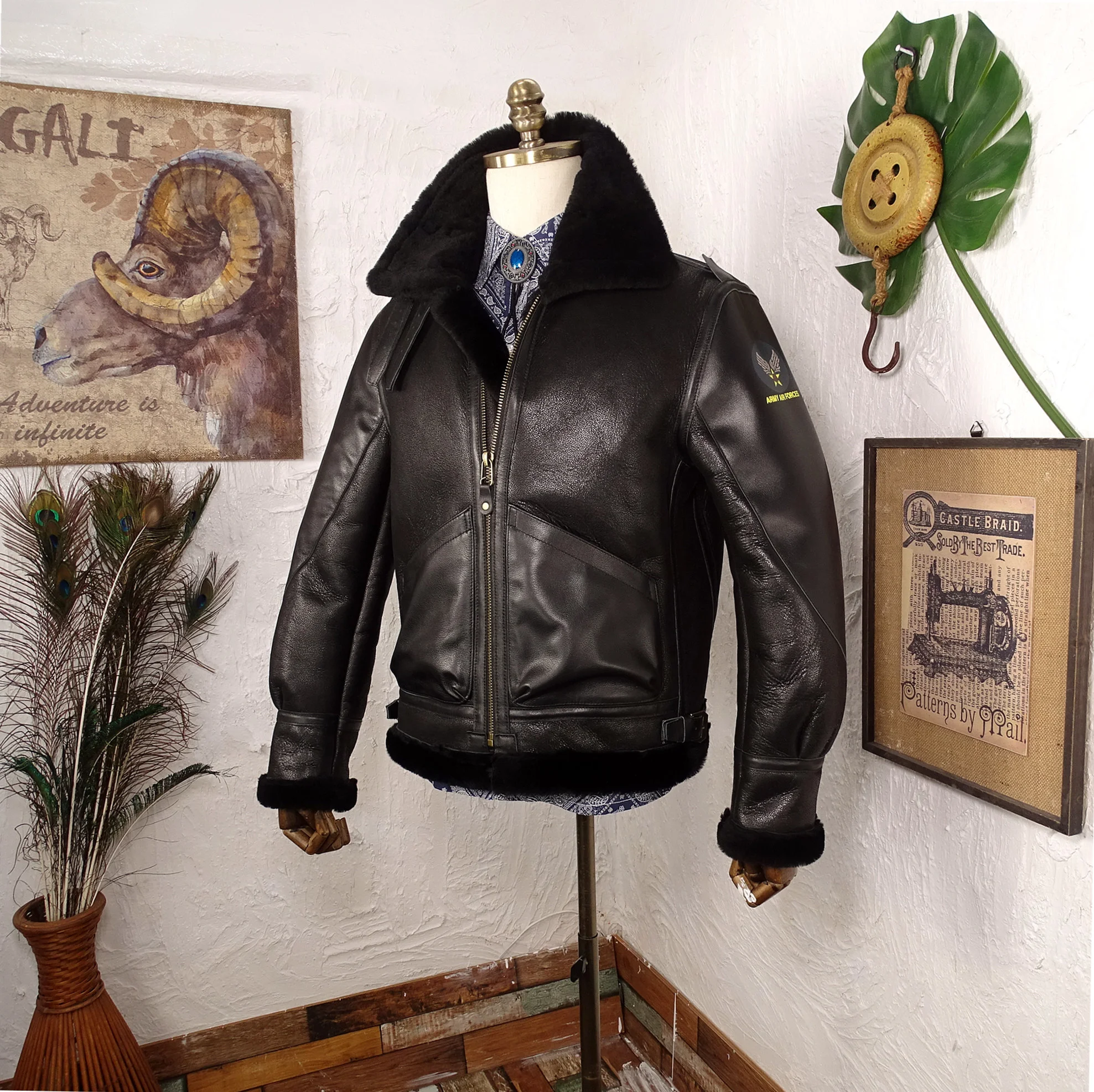 2021 Black Military Style Genuine Shearling Jacket Men Plus Size 4XL Real Natural Sheepskin Russian Winter Thick Warm Coat
2021 Black Military Style Genuine Shearling Jacket Men Plus Size 4XL Real Natural Sheepskin Russian Winter Thick Warm Coat