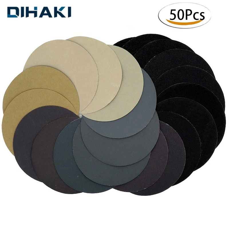 50pcs 5 Inch(125mm) Hook And Loop Sanding Discs Assorted Sandpaper 320-10000 Grit Dry & Wet Sandpaper For Sanding Polishing
50pcs 5 Inch(125mm) Hook And Loop Sanding Discs Assorted Sandpaper 320-10000 Grit Dry & Wet Sandpaper For Sanding Polishing