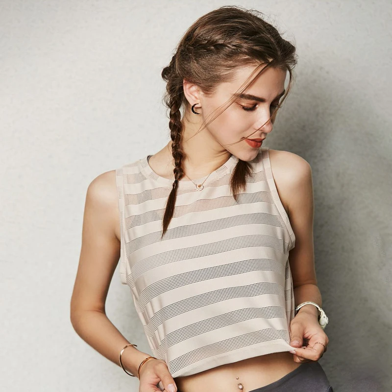 Striped Mesh Seamless White Yoga Top Women Gym Sports Vest Fitness Workout Sport Tank Fitness Tops Quick Dry Fit T Shirt Solid
Striped Mesh Seamless White Yoga Top Women Gym Sports Vest Fitness Workout Sport Tank Fitness Tops Quick Dry Fit T Shirt Solid
