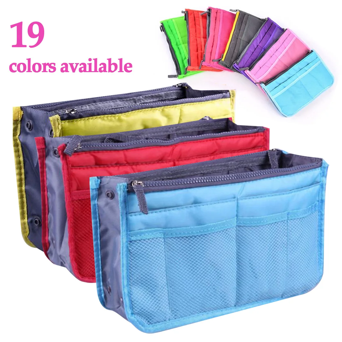 Cosmetic Bag Ladies Handbag Double Zipper Cosmetic Bag Beauty Kit Large Nylon Travel Insert Storage Bag Handbag Purse Homeholds
Cosmetic Bag Ladies Handbag Double Zipper Cosmetic Bag Beauty Kit Large Nylon Travel Insert Storage Bag Handbag Purse Homeholds