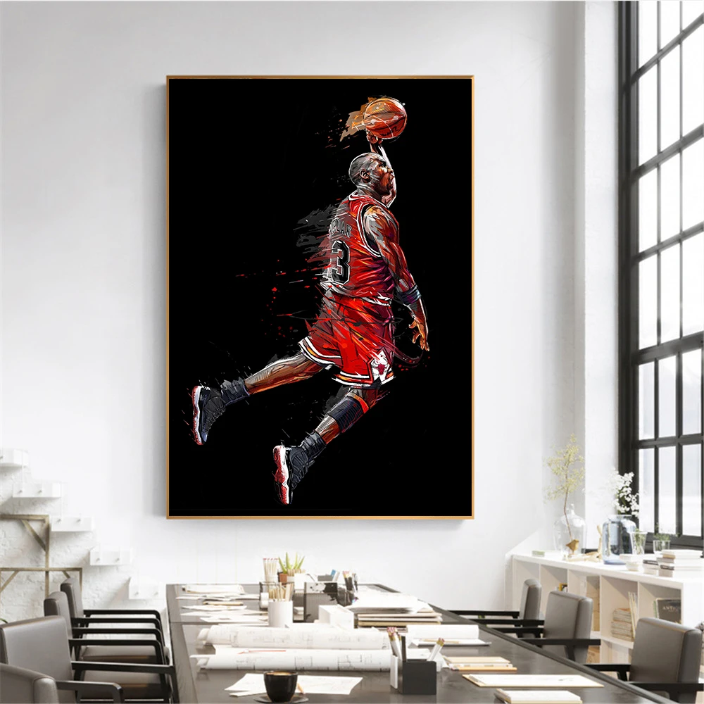 Modern Canvas Art Painting Michael Jordan Poster Fly Dunk Basketball Wall Pictures for Living Room Interior Bedroom Decoration
Modern Canvas Art Painting Michael Jordan Poster Fly Dunk Basketball Wall Pictures for Living Room Interior Bedroom Decoration