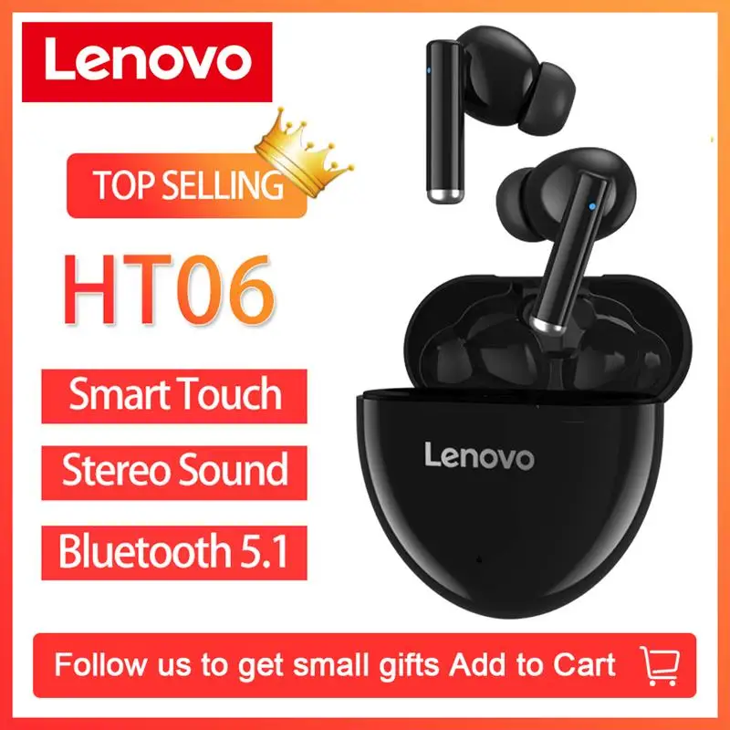 Lenovo HT06 TWS Wireless Headphones 5.1 Earphone Noise Cancelling Headset Music In-ear Earbuds For Android IOS Smart Phone
Lenovo HT06 TWS Wireless Headphones 5.1 Earphone Noise Cancelling Headset Music In-ear Earbuds For Android IOS Smart Phone
