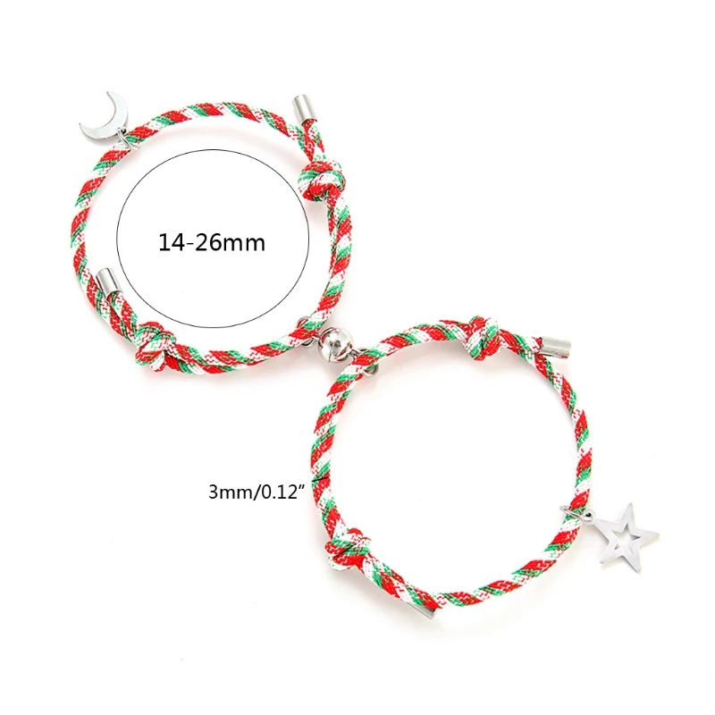 2Pcs Star and Moon Lover Couple Magnetic Distance Bracelet Kit Lovers Matching Friendship Bracelet Lover Fashion Jewelry
2Pcs Star and Moon Lover Couple Magnetic Distance Bracelet Kit Lovers Matching Friendship Bracelet Lover Fashion Jewelry