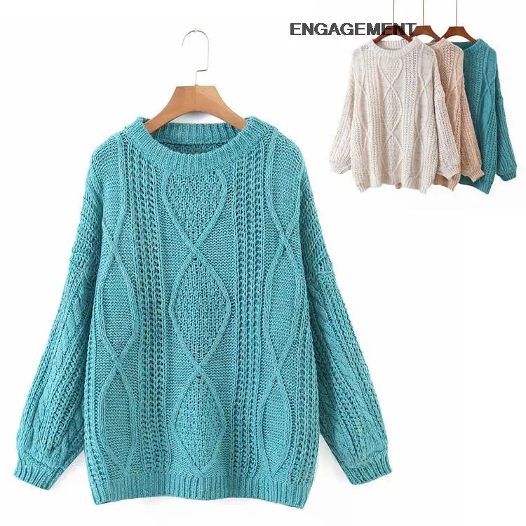ENGAGEMENT za 2021 female Fashion loose sweater autumn winter retro thick needle twist knit sweater top women
ENGAGEMENT za 2021 female Fashion loose sweater autumn winter retro thick needle twist knit sweater top women