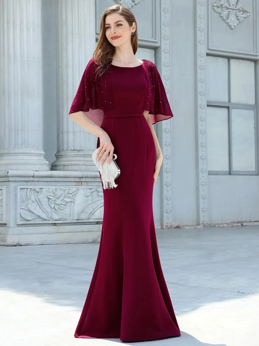 Flattering Round Neckline Fishtail Wholesale Evening Dresses with Drill Decoration
Flattering Round Neckline Fishtail Wholesale Evening Dresses with Drill Decoration