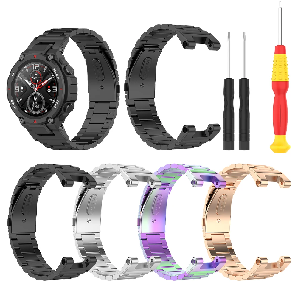 Metal Wriststrap For Amazfit T-Rex Strap TRex Stainless Steel Watch Band For Amazfit T Rex Pro Wristband Bracelet Accessories
Metal Wriststrap For Amazfit T-Rex Strap TRex Stainless Steel Watch Band For Amazfit T Rex Pro Wristband Bracelet Accessories