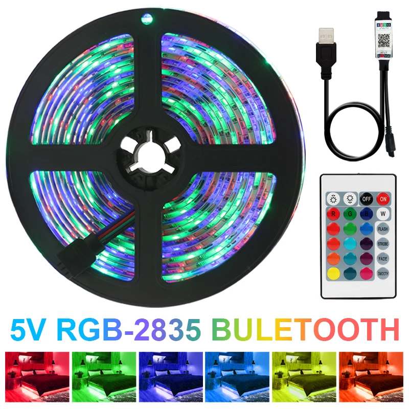 5V DC 3 Key LED Strip Lights TV Background Luces led Decor LED SMD2835 RGB Flexible Tape Diode Bluetooth Remote Control Lighting
5V DC 3 Key LED Strip Lights TV Background Luces led Decor LED SMD2835 RGB Flexible Tape Diode Bluetooth Remote Control Lighting