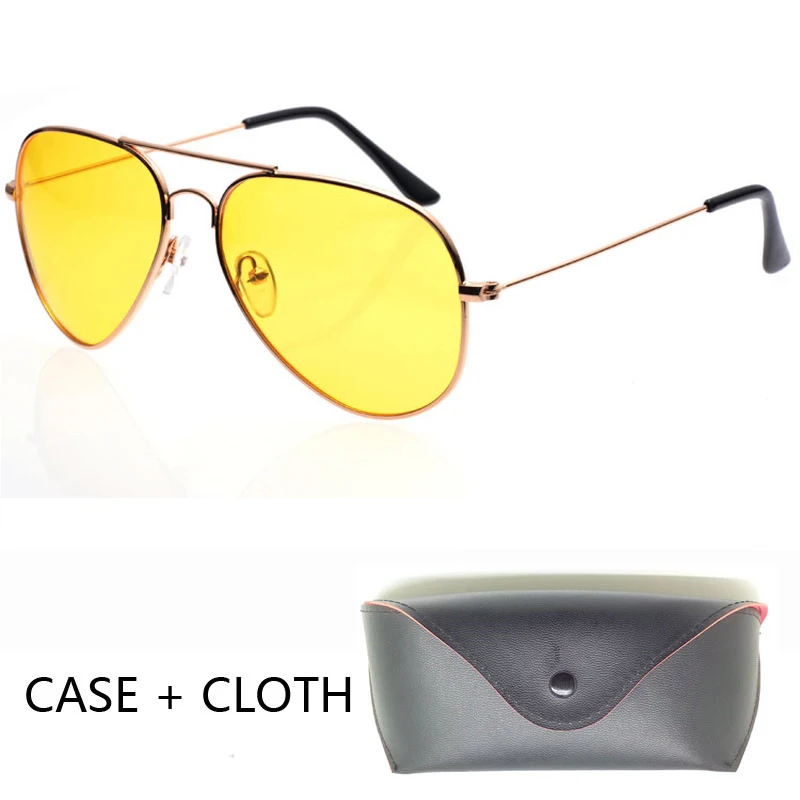 Pilot Night Vision Sunglasses Men Women Goggles Glasses UV400 Alloy Sun Glasses for women men Driver Night Driving with case
Pilot Night Vision Sunglasses Men Women Goggles Glasses UV400 Alloy Sun Glasses for women men Driver Night Driving with case