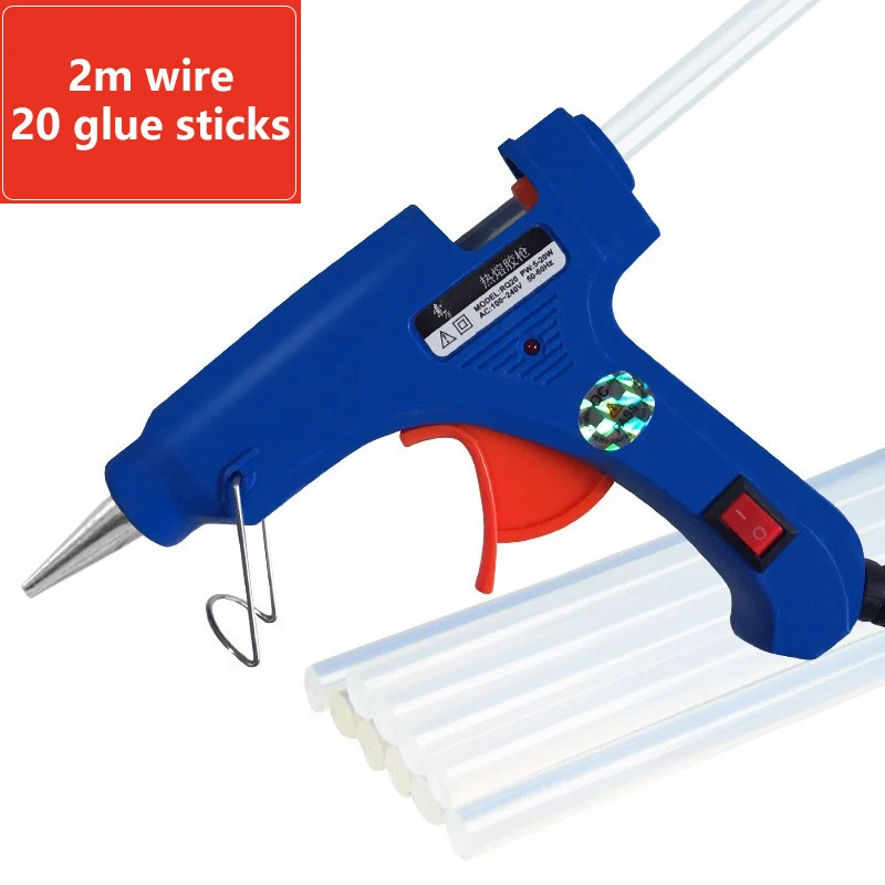 Hot melt glue gun 5-20W glue stick 7MM suitable for process maintenance with switch / standard 20 white glue sticks
Hot melt glue gun 5-20W glue stick 7MM suitable for process maintenance with switch / standard 20 white glue sticks