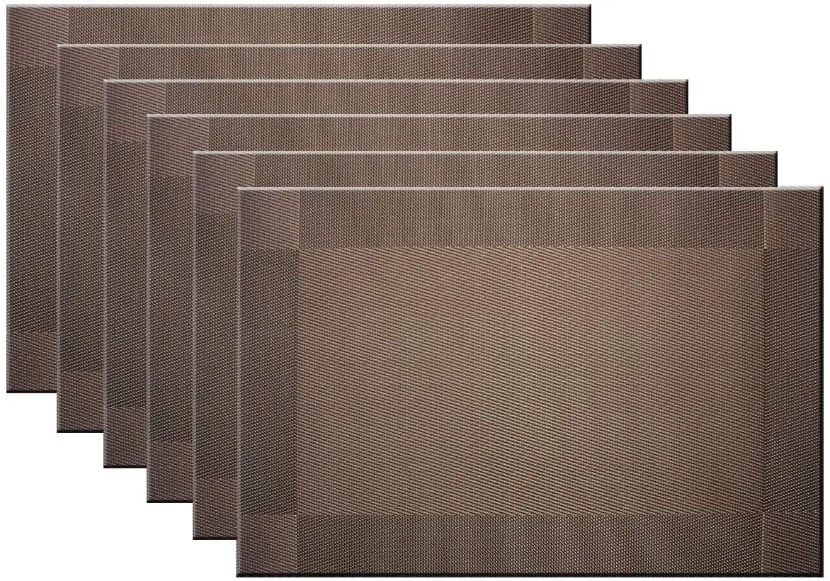 Placemats Washable Easy to Clean Table Mats for Kitchen Table Heat-resistand Woven Vinyl PVC Placemat 12x18 inches
Placemats Washable Easy to Clean Table Mats for Kitchen Table Heat-resistand Woven Vinyl PVC Placemat 12x18 inches