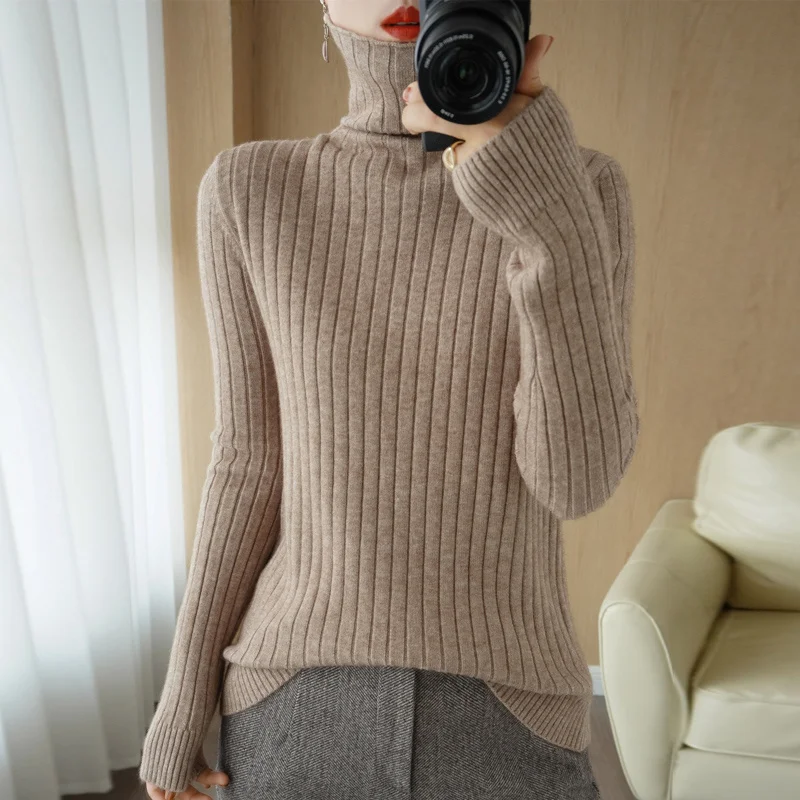 Вязаный свитер в полоску, Женская водолазка, короткий облегающий пуловер, зимние теплые женские топы, джемпер, куртка
Вязаный свитер в полоску, Женская водолазка, короткий облегающий пуловер, зимние теплые женские топы, джемпер, куртка