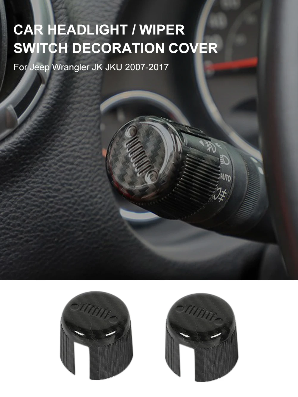 Headlight/Wiper Switch Decoration Cover Self Adhesive Carbon Fiber Trim for Jeep Wrangler JK 2007-2017 Auto Interior Accessories
Headlight/Wiper Switch Decoration Cover Self Adhesive Carbon Fiber Trim for Jeep Wrangler JK 2007-2017 Auto Interior Accessories