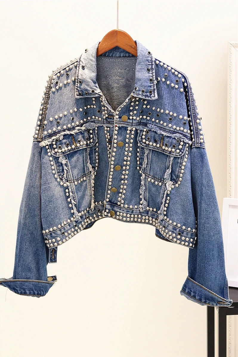 Punk Clothes 2020 Spring Autumn Lapel Rivet Jacket plus size Denim Jacket Female Loose Long Sleeve Trend Coat women SA265S50
Punk Clothes 2020 Spring Autumn Lapel Rivet Jacket plus size Denim Jacket Female Loose Long Sleeve Trend Coat women SA265S50