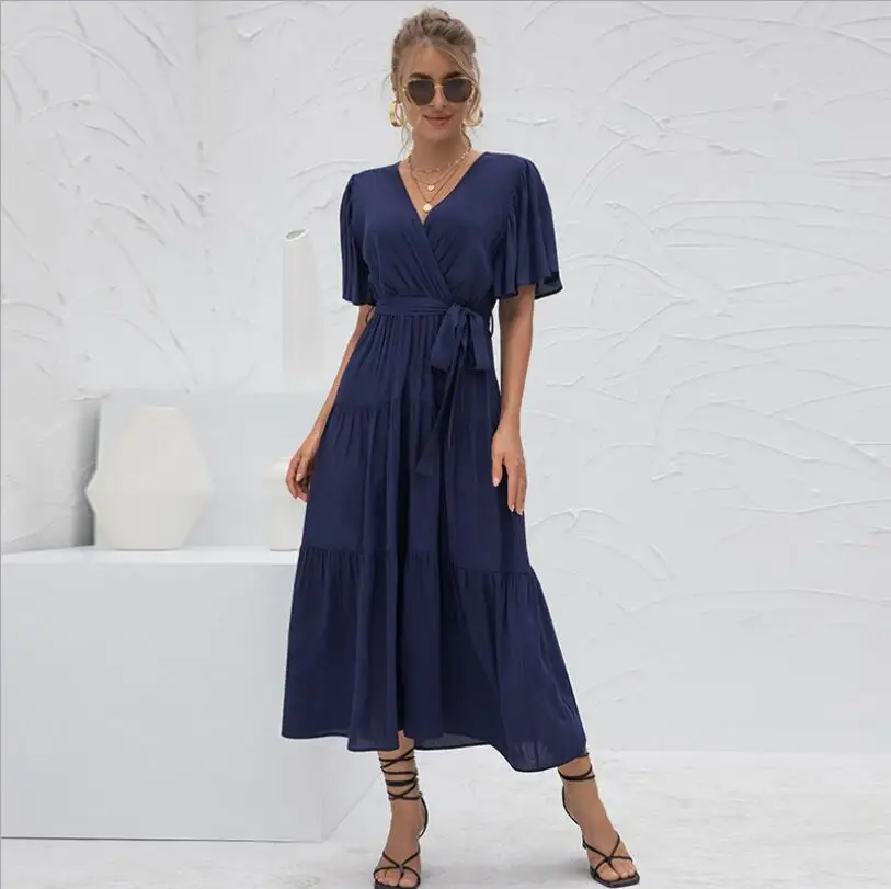2021 Summer New Arrival Women's Sexy Long Dress with V-neck Stitching Dresses for Women Dresses for Women Woman Dress Dress
2021 Summer New Arrival Women's Sexy Long Dress with V-neck Stitching Dresses for Women Dresses for Women Woman Dress Dress