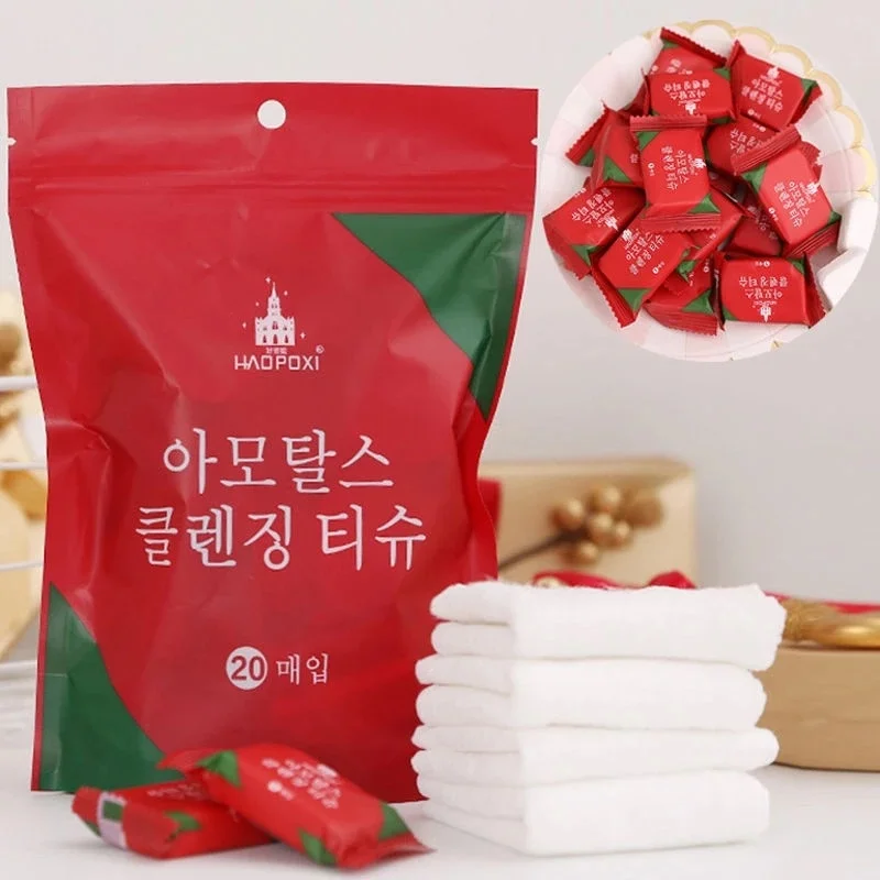 20pcs Disposable Compressed Towel with Candy Package Cleaning Hand Towel Small Square Portable Napkin Outdoor Moistened Tissues
20pcs Disposable Compressed Towel with Candy Package Cleaning Hand Towel Small Square Portable Napkin Outdoor Moistened Tissues