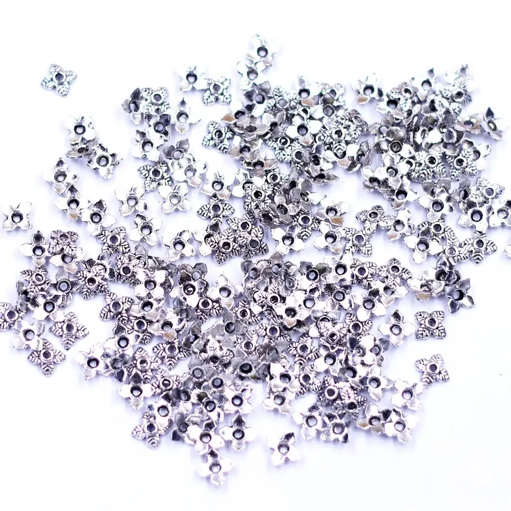 200Pcs Silver Tone 4Petal Leaves Alloy Beads End Caps Jewelry Making Charms Findings 6x6mm
200Pcs Silver Tone 4Petal Leaves Alloy Beads End Caps Jewelry Making Charms Findings 6x6mm