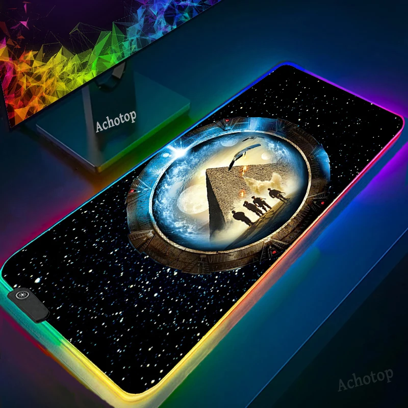 RGB Mouse Pad Glowing LED Lighting Desktop Mats Stargate Photo Durable Colorful Keyboard Laptop Mice Pad Gamer Gaming desk pad
RGB Mouse Pad Glowing LED Lighting Desktop Mats Stargate Photo Durable Colorful Keyboard Laptop Mice Pad Gamer Gaming desk pad