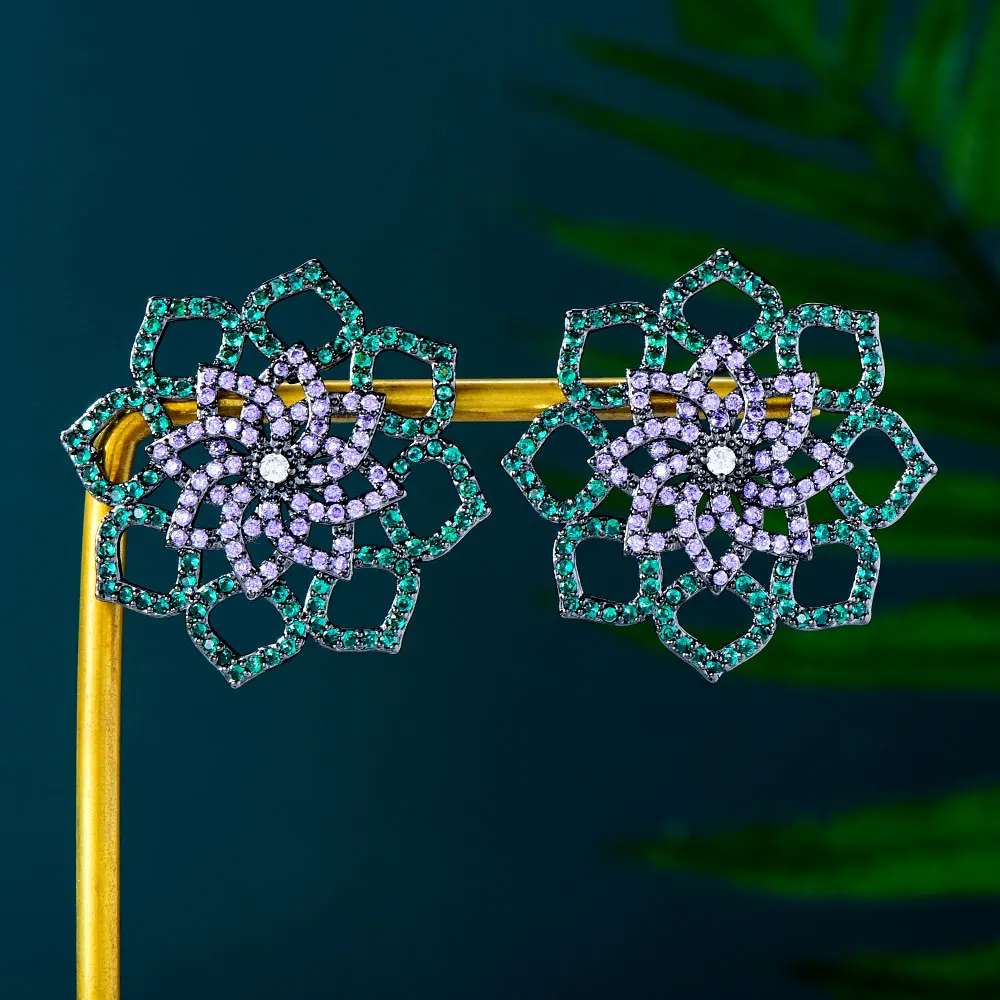 GODKI Trendy Daily Life Flower Statement Stud Earring For Women Wedding Cubic Zircon Tricolor Earrings Jewelry Accessories 2022
GODKI Trendy Daily Life Flower Statement Stud Earring For Women Wedding Cubic Zircon Tricolor Earrings Jewelry Accessories 2022