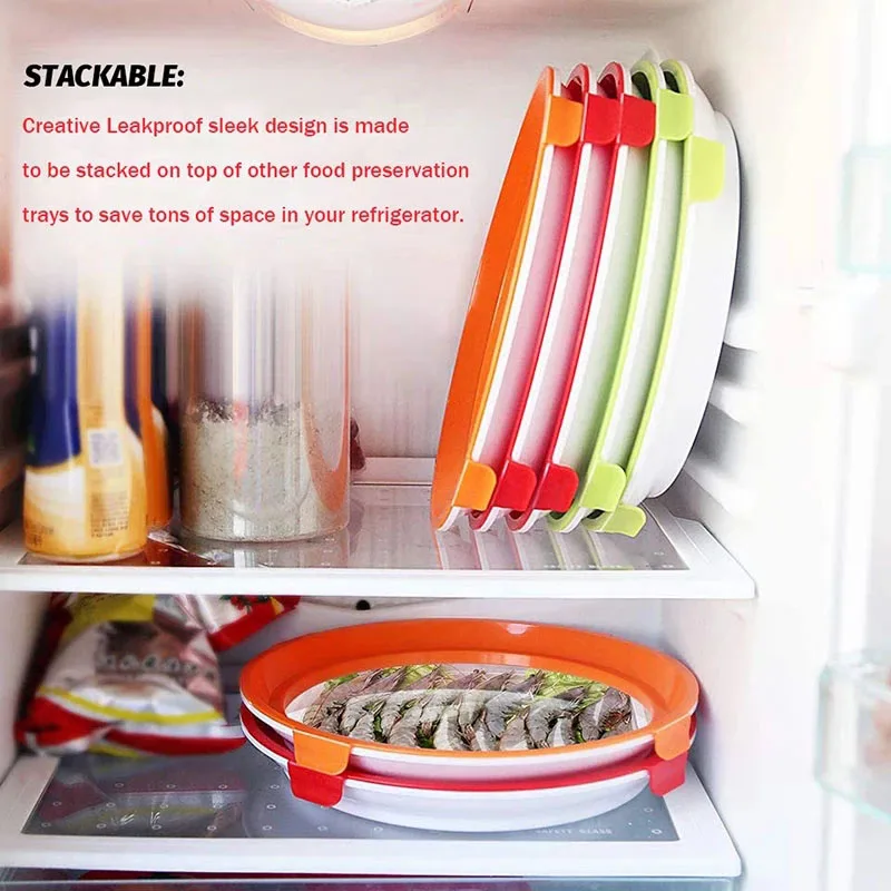 HOONRA 2Pcs Round Food Preservation Tray Kitchen Food Fresh Keeping Storage Container Creative Stackable Food Fresh Tray
HOONRA 2Pcs Round Food Preservation Tray Kitchen Food Fresh Keeping Storage Container Creative Stackable Food Fresh Tray