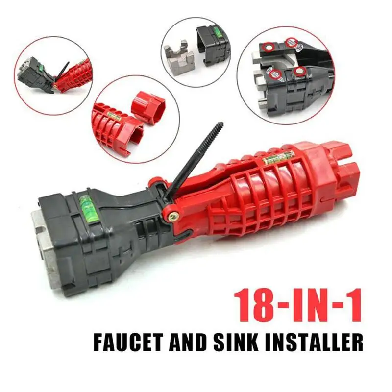 18 in 1 Foldable Water Pipe Wrench Double End Basin Bottom Pliers Sleeve Bathroom Faucet Sink Installation Maintenance Tool
18 in 1 Foldable Water Pipe Wrench Double End Basin Bottom Pliers Sleeve Bathroom Faucet Sink Installation Maintenance Tool