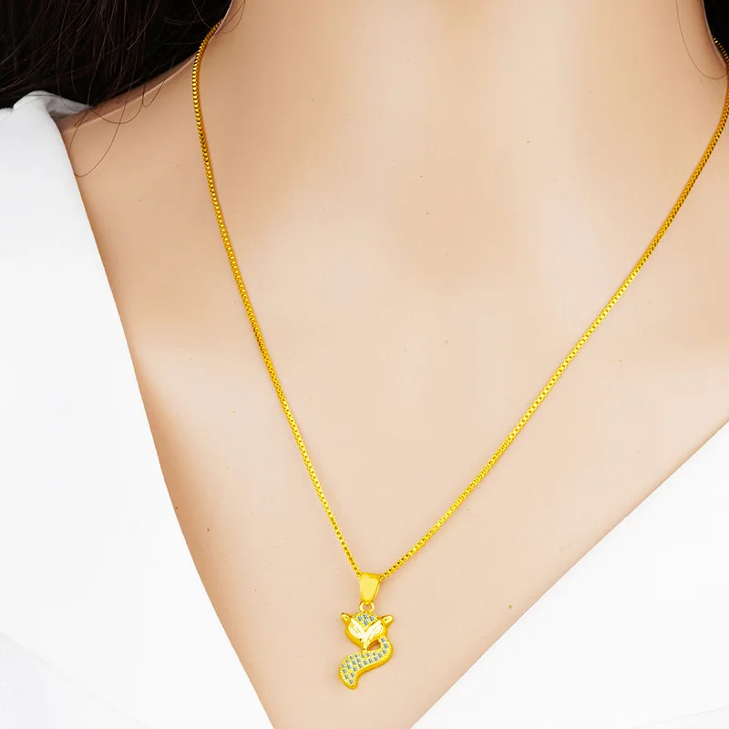 24K Gold Color Fox Crystal Jewelry Set For Women Girls Fashion Party Pendant Necklace Bracelets Rings Gift
24K Gold Color Fox Crystal Jewelry Set For Women Girls Fashion Party Pendant Necklace Bracelets Rings Gift