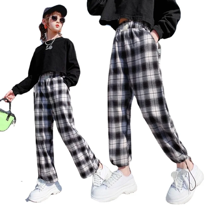 Girl Black White Plaid Pattern Pants Fashion Spring Autumn Children's Elastic Waist Stripe Trousers 4 To 14 Years kids Clothes
Girl Black White Plaid Pattern Pants Fashion Spring Autumn Children's Elastic Waist Stripe Trousers 4 To 14 Years kids Clothes