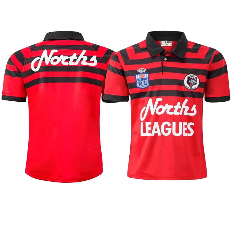 1991 North Sydney Bears Rugby POLOS Embroidery Bear Retro Home Sportswear MEN'S JERSEY Tops Sport Shirt Size S-5XL
1991 North Sydney Bears Rugby POLOS Embroidery Bear Retro Home Sportswear MEN'S JERSEY Tops Sport Shirt Size S-5XL