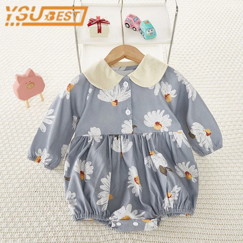 Korean Style Autumn Baby Girls Flower Romper Blue Long Sleeves Lapel Sweet Corduroy New Fashion Baby Clothes Bodysuit
Korean Style Autumn Baby Girls Flower Romper Blue Long Sleeves Lapel Sweet Corduroy New Fashion Baby Clothes Bodysuit