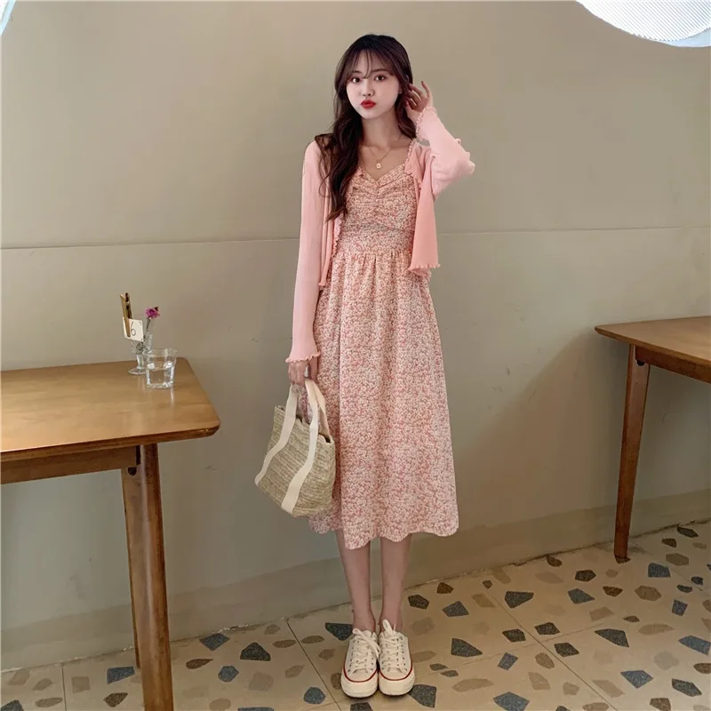 Summer Korean Style 2021 New Mid-Length Sweet Floral Skirt Waist Slimming Chic Super-Fairy Spaghetti-Strap Dress for Women
Summer Korean Style 2021 New Mid-Length Sweet Floral Skirt Waist Slimming Chic Super-Fairy Spaghetti-Strap Dress for Women