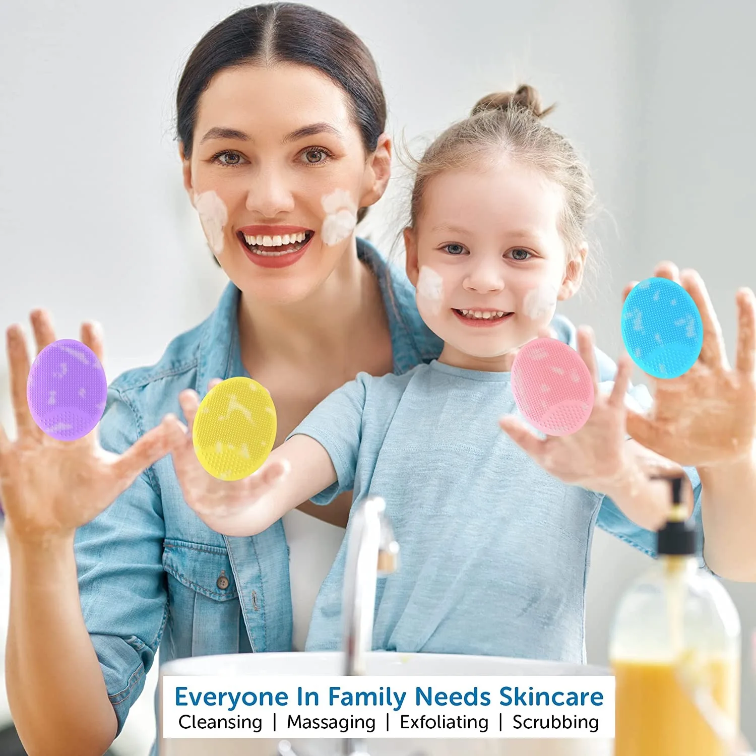 Silicone Face Scrubbers Exfoliator Brush-Facial Cleansing Brush Blackhead Scrubber Exfoliating Brush-Facial Cleansing Pads
Silicone Face Scrubbers Exfoliator Brush-Facial Cleansing Brush Blackhead Scrubber Exfoliating Brush-Facial Cleansing Pads